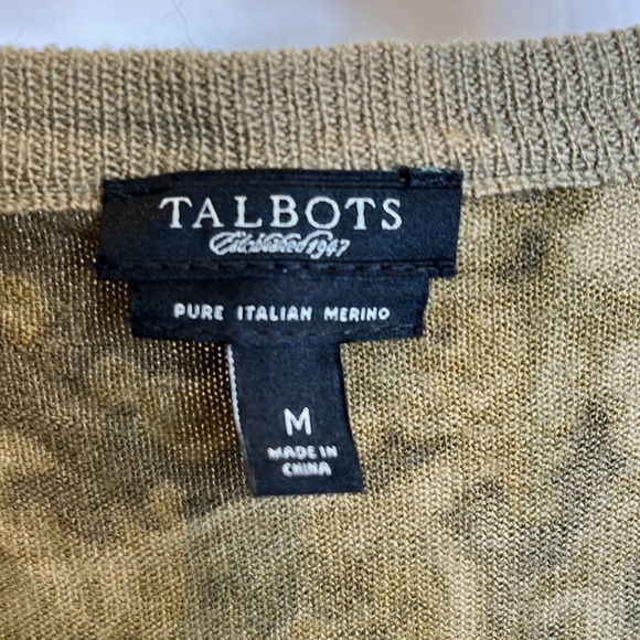 Talbot's Knit Green Floral Cardigan Women's Medium - Picture 6 of 7